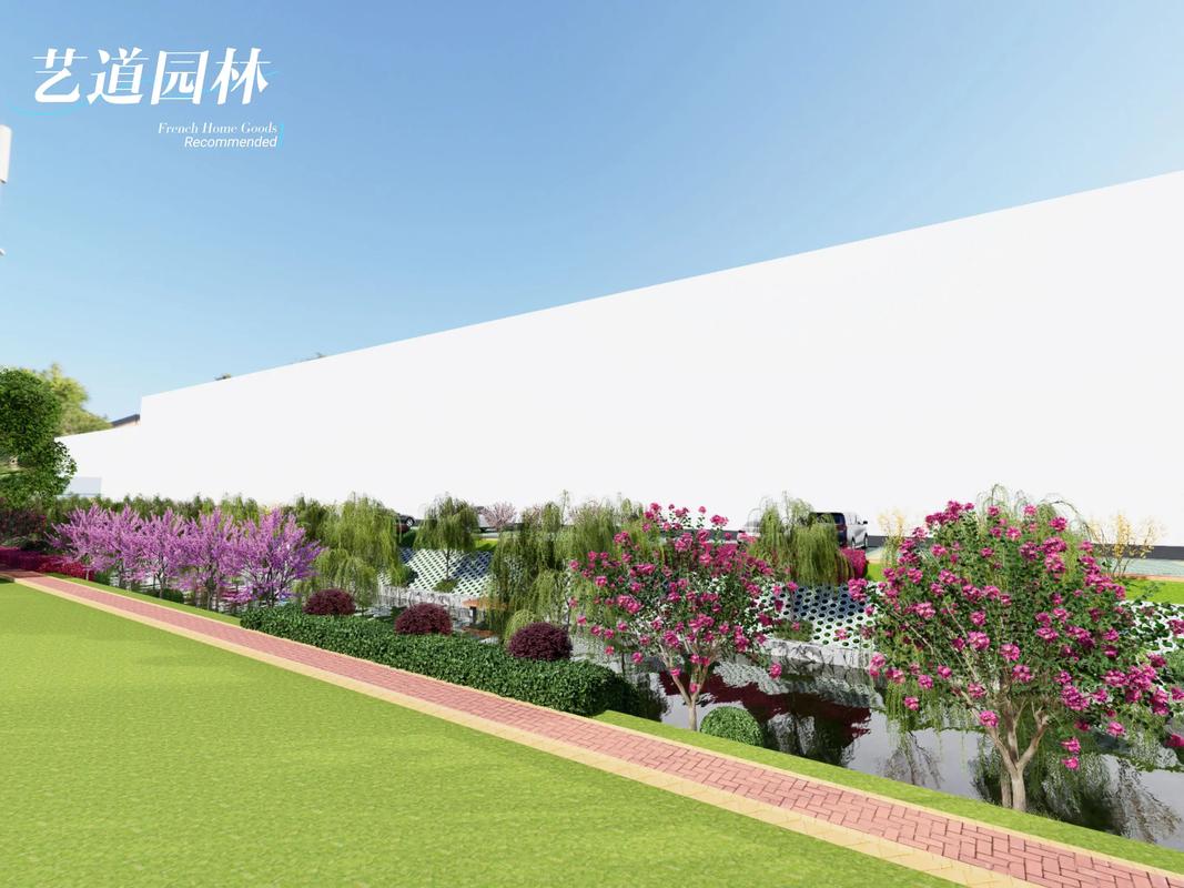 最近的工廠河岸綠化方案#庭院花園景觀設計 #園林景觀 #庭院